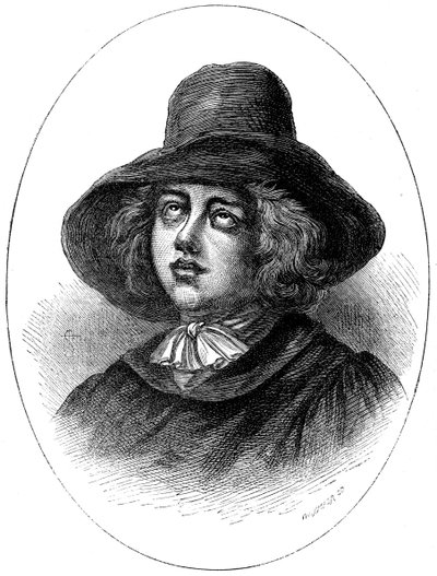 George Fox, grunnlegger av kvekerne, 1600-tallet c1880. av Whymper