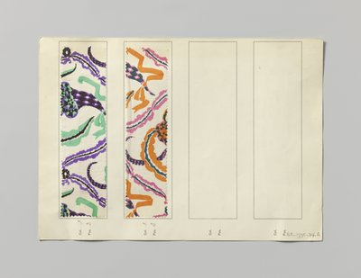 Stål med trykt side, design Blumenhorn av Wiener Werkstätte