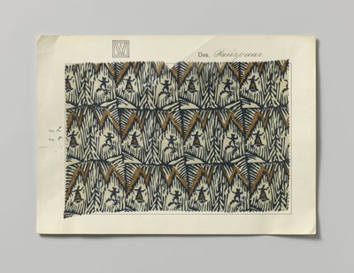 Stål med trykt side, design Tanzpaar av Wiener Werkstätte