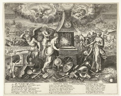 Fredens kraft, 1678 The Power of the Pays (tittel på objekt) av Wierix
