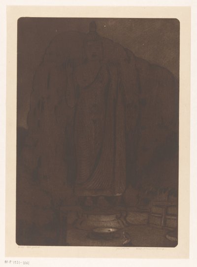 Bilde av de boeddha Avukana ved Kekirawa på Sri Lanka Het gebed (original tittel) av Wijnand Otto Jan Nieuwenkamp (signed by artist)