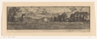Gård nær Santpoort (original tittel) av Wijnand Otto Jan Nieuwenkamp (signed by artist)