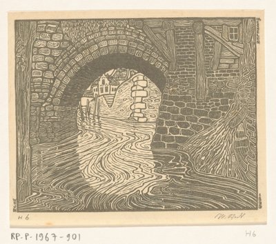 Bro i Mechelen (original tittel) av Wijnand Otto Jan Nieuwenkamp (signed by artist)