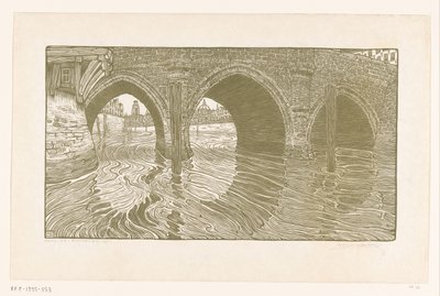 Bro i Mechelen (original tittel) av Wijnand Otto Jan Nieuwenkamp (signed by artist)