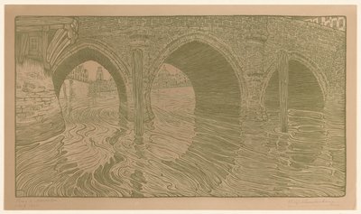 Bro ved Mechelen (original tittel) av Wijnand Otto Jan Nieuwenkamp (signed by artist)