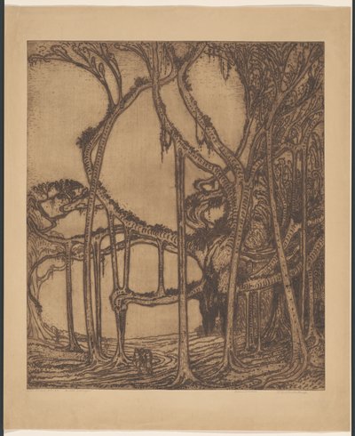 The old waringin (original tittel på objekt) av Wijnand Otto Jan Nieuwenkamp (signed by artist)