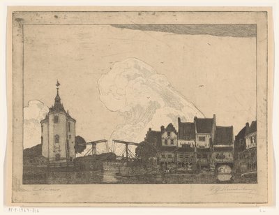 Havn i Enkhuizen (original tittel) av Wijnand Otto Jan Nieuwenkamp (signed by artist)