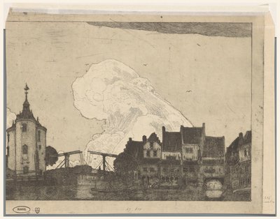 Havn i Enkhuizen (original tittel) av Wijnand Otto Jan Nieuwenkamp (signed by artist)