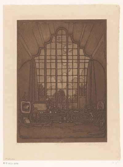Interiør i studioet til Wijnand Otto Jan Nieuwenkamp på Het Marken i Edam I studioet mitt, Edam (original tittel) av Wijnand Otto Jan Nieuwenkamp (signed by artist)