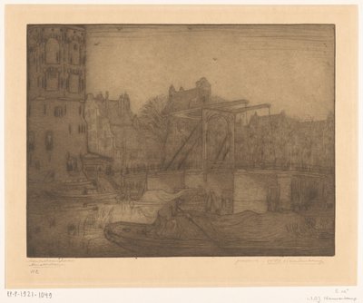 Montelbaanstoren, Amsterdam (original tittel) av Wijnand Otto Jan Nieuwenkamp (signed by artist)