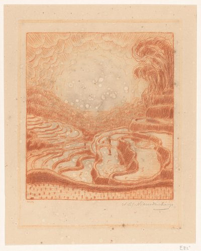 Rismarker på Bali Rismarker (original tittel) av Wijnand Otto Jan Nieuwenkamp (signed by artist)