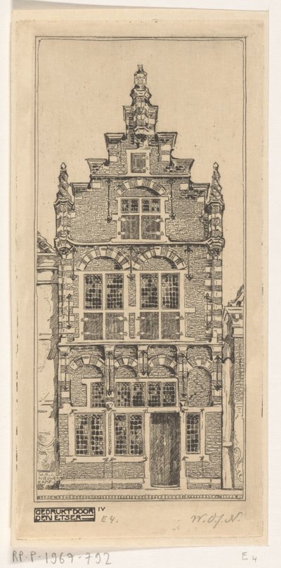 Fasade til Edams Museum Fasade til Edams museum (original tittel) av Wijnand Otto Jan Nieuwenkamp (signed by artist)
