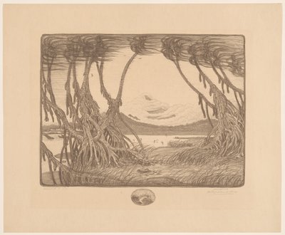 Havbris, sørkysten av Java Sea Wind I (original tittel på objekt) av Wijnand Otto Jan Nieuwenkamp (signed by artist)