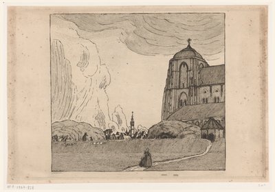 View of Veere (original tittel) av Wijnand Otto Jan Nieuwenkamp