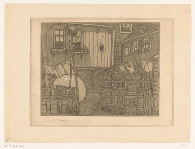 Hus på havnen i Enkhuizen Nabolag i Enkhuizen (original tittel) av Wijnand Otto Jan Nieuwenkamp
