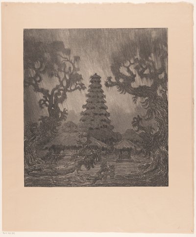 Pagoda in the Rain A Temple in the Rain (original tittel) av Wijnand Otto Jan Nieuwenkamp