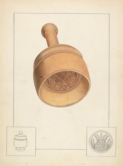 Smørform, ca. 1937. av Wilbur M Rice