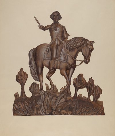 George Washington til hest, ca. 1938. av Wilbur M Rice