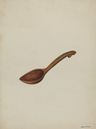 Oval treskje, ca. 1937. av Wilbur M Rice