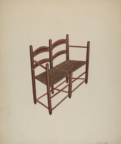 Oksevognstol, ca. 1939. av Wilbur M Rice