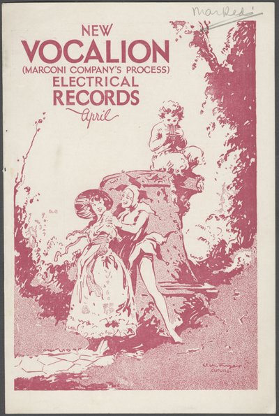 Vocalion Records Bulletin, 1920-tallet av Wilfred Fryer, Curtis Advertising Agency