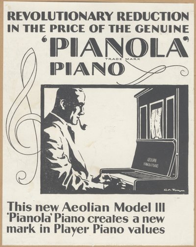 Aeolian Company Pianolas, 1920-tallet av Wilfred Fryer