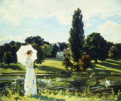 Lynne Fontanne ved Themsen av Wilfred Gabriel de Glehn
