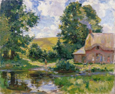Stratford Tony: vadestedet ved elven Ebble av Wilfred Gabriel de Glehn