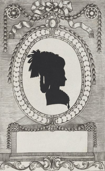 Silhuett av grevinne Lodroni, 1784-1834. av Wilhelm Ackermann