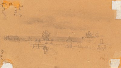 Landschaft mit gehender Figur av Wilhelm Bendz