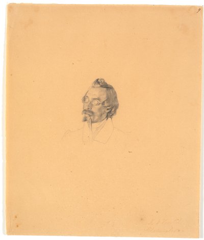 Porträt des Glasmalers Friedrich Vörtel av Wilhelm Bendz