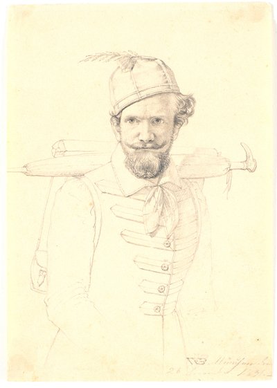 Selvportrett med torner av Wilhelm Bendz