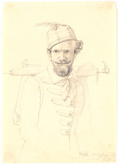 Selvportrett med torner av Wilhelm Bendz