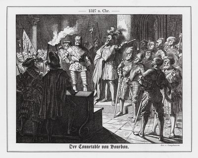 Karl III, hertug av Bourbon, beordret plyndringen av Roma av Wilhelm Camphausen