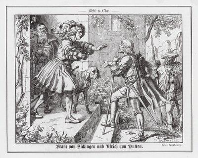 Franz von Sickingen hilser til Ulrich von Hutten av Wilhelm Camphausen