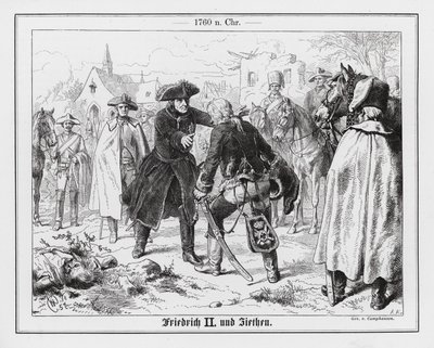Fredrik den store og general Zieten etter slaget ved Torgau av Wilhelm Camphausen