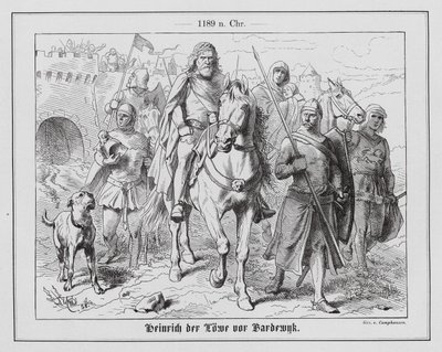 Henrik Løven, hertug av Sachsen, foran Bardowiek av Wilhelm Camphausen