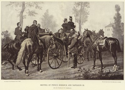 Møte mellom prins Bismarck og Napoleon III av Wilhelm Camphausen