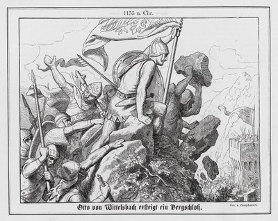 Otto av Wittelsbach beleirer et fjellslott, Italia av Wilhelm Camphausen