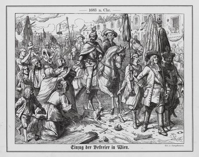 Wiens frigjørere går inn i byen av Wilhelm Camphausen
