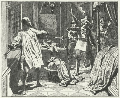 Drapet på Albrecht von Wallenstein, bohemsk general i hæren til Det hellige romerske rike i trettiårskrigen av Wilhelm Camphausen