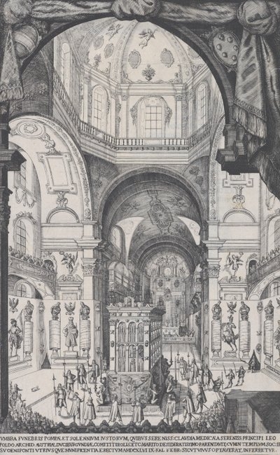 Katafalken av Leopold, erkehertug av Østerrike, 1646. av Wilhelm Frommer