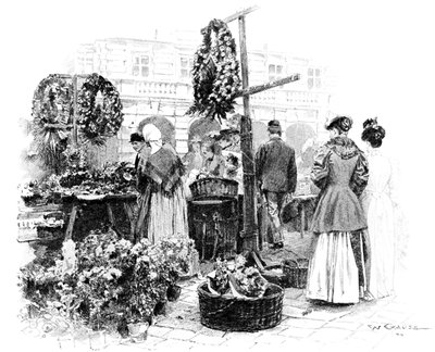 Blomstermarkedet, 1901. av Wilhelm Gause