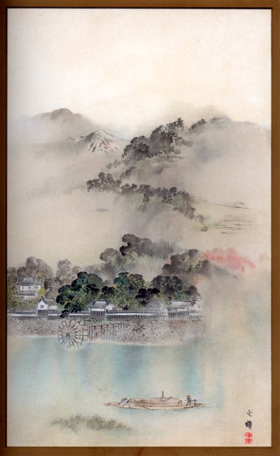 En vårmorgen ved elven Yodo, ca 1870 1886. av Wilhelm Greve