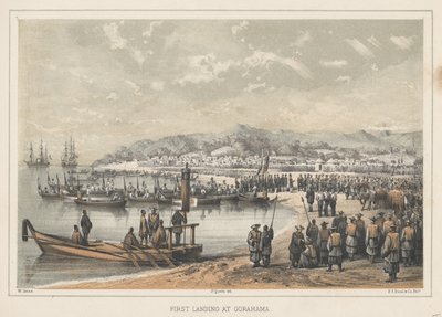 Første landing ved Gorahama, 1855 av Wilhelm Joseph Heine