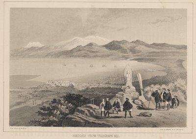 Hakodadi fra Telegraph Hill, 1855 av Wilhelm Joseph Heine