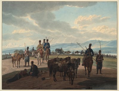Russiske kosakker i mars 1804 av Wilhelm Kobell Ritter von