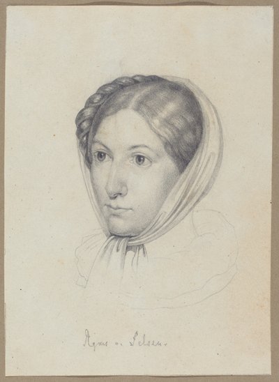Agnes von Felsen, ca. 1822 (grafitt) av Wilhelm Kügelgen