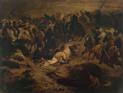 Blücher er såret nær Ligny av Wilhelm Lindenschmit der Jüngere