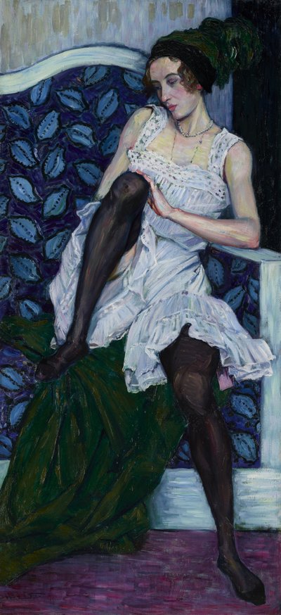 Ung kvinne i undertøy, ca. 1910–11 (olje på lerret) av Wilhelm List